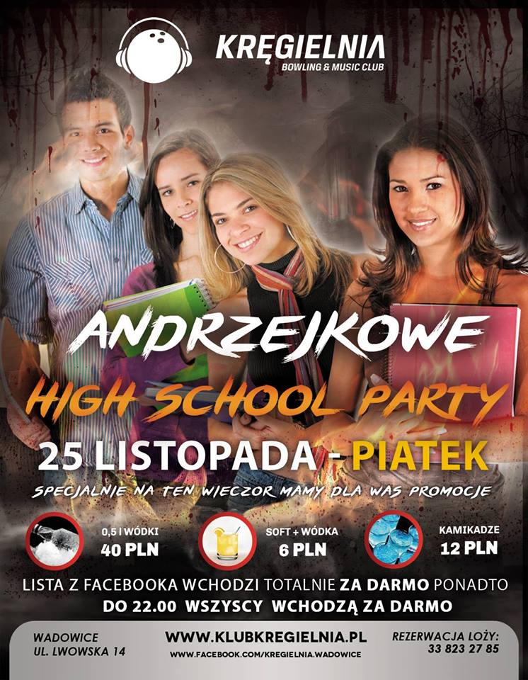 Andrzejkowe High School Party w Kręgielni