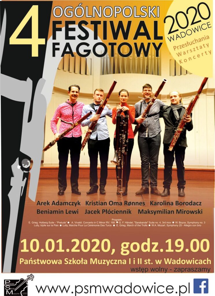 Fagotowy piątek 744x1024 - Najlepsi polscy fagociści przyjadą do Wadowic!