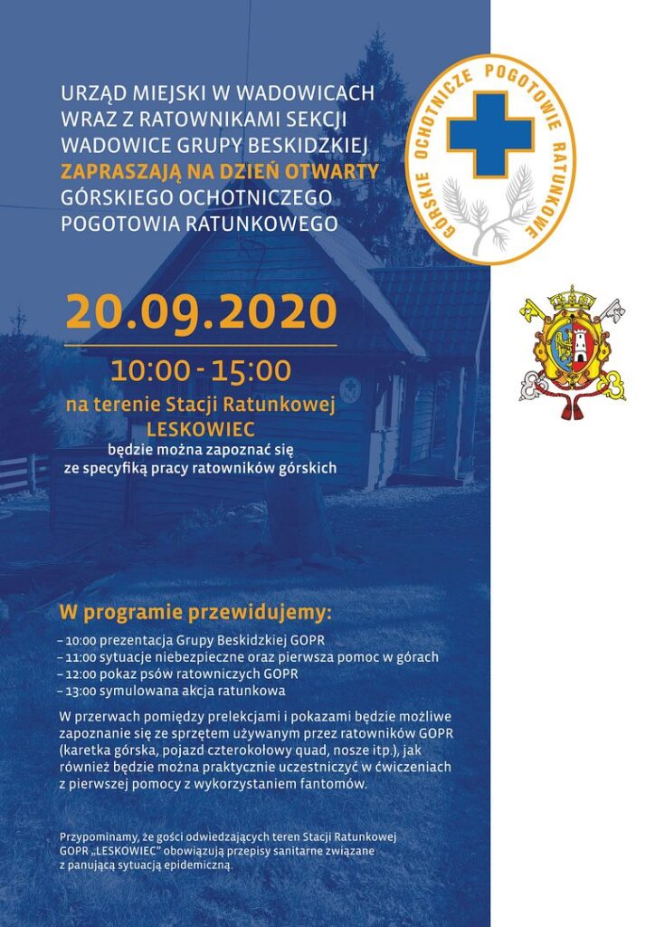 Plakat1 1 724x1024 - Dni Otwarte GOPR na Leskowcu