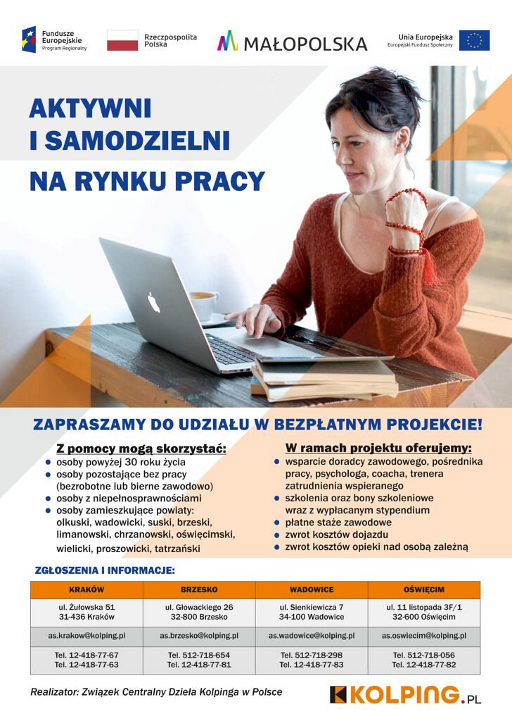 plakat as2 728x1024 - Zaproszenie do udziału w projekcie "Aktywni i samodzielni na rynku pracy"