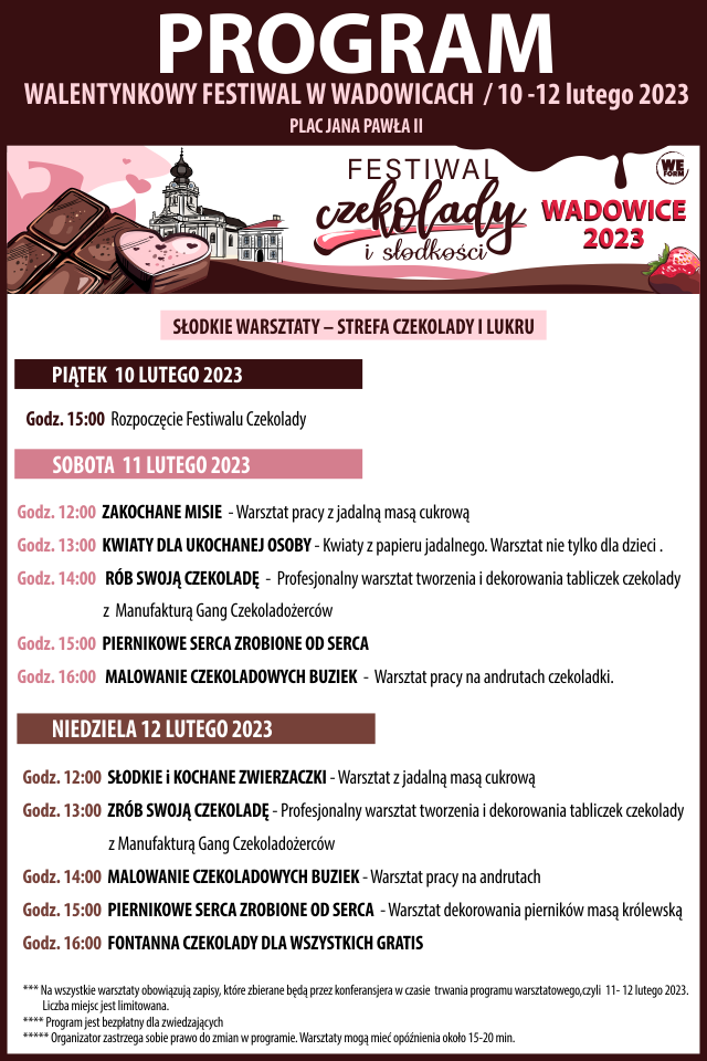 Program Wadowice 23 1 - Festiwal Czekolady