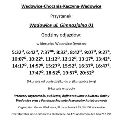 Rozkłady Jazdy Linii Autobusowych 2025
